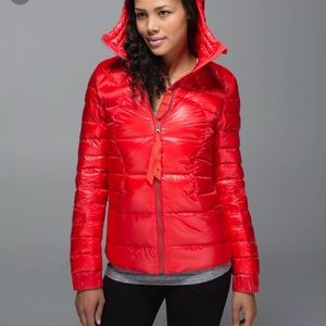 Lululemon Fluffin Awesome Down Jacket Puffy red